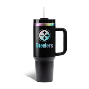 Bicchiere iridescente 46 oz con licenza ufficiale NFL - Pittsburgh Steelers con ha... - Foto 1 di 4