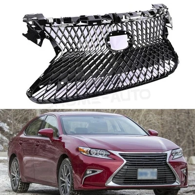 适用于雷克萨斯 ES300H ES350 2016 2017 Front Upper Grille LS Style 光泽黑色 — 第 1/4 张图片