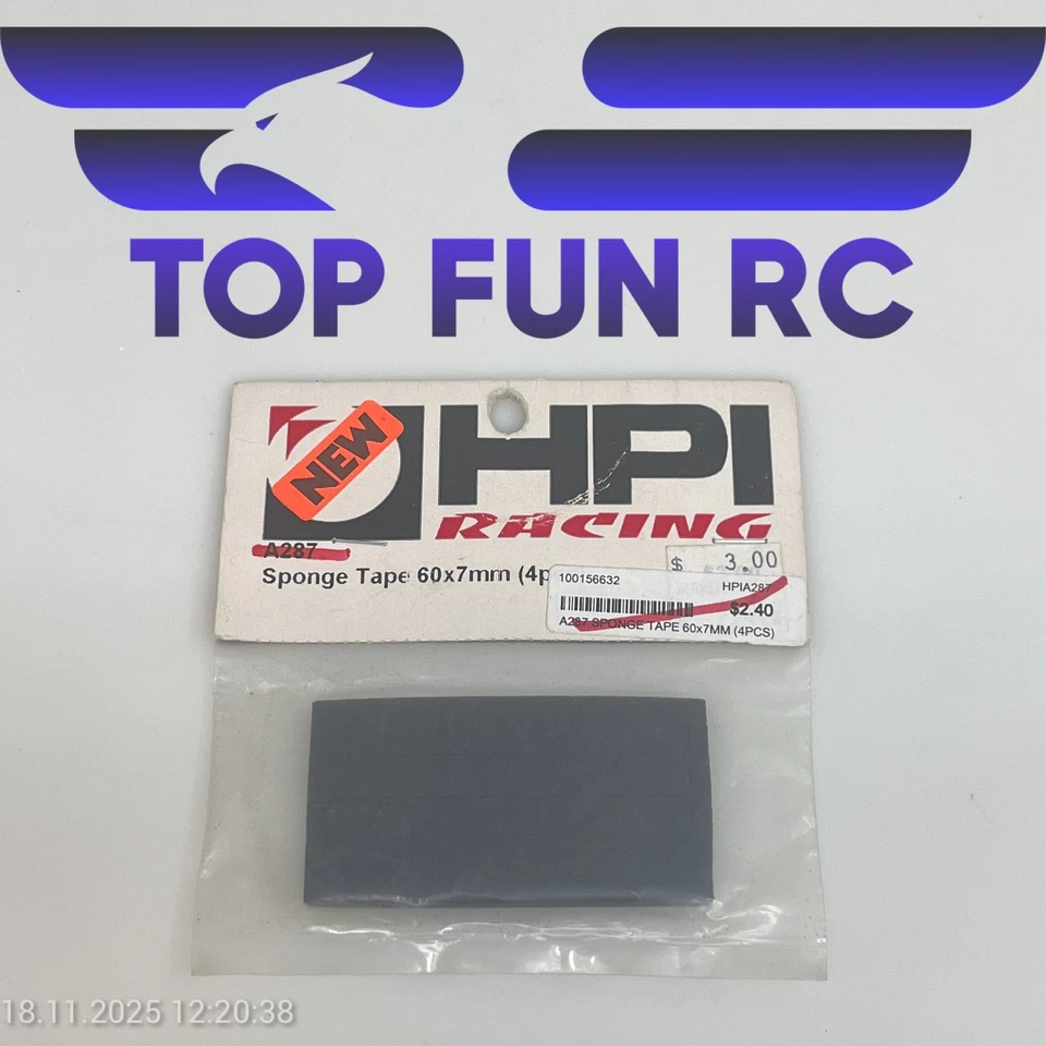HPI A287 SPONGE TAPE 60X7MM (4PCS) FOR HPI SAVAGE RC MONSTER TRUCK 1/8 SCALE - Image 1 of 1