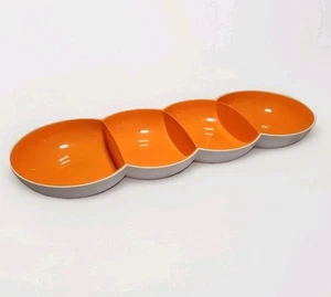Tupperware Allegra Zesty Orange Serving Dish Platter Bowl - Picture 1 of 8