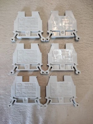 LOT OF 6 PCS Allen Bradley 1492-W4 Terminal Block Gray - Image 1 of 2