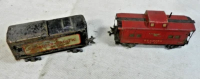 Marx 92812 Reading caboose and Canadian Pacific tender TAM 3/16ths tin - project - Image 1 of 4