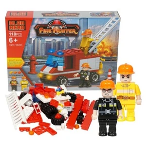 Fire Fighter Interlocking Block Fire Ladder Truck Play Set 118 Piece - Picture 1 of 1