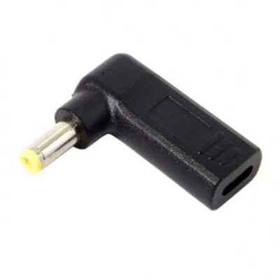 Angle USB 3.1 Type C USB-C Female to DC 5.5 2.5mm Male Adapter Cable Converter - Image 1 of 3