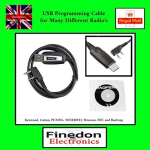 USB Baofeng Programming Cable UV-5R BF-888S Kenwood PUXING Wouxun Linton Win11 - Picture 1 of 3