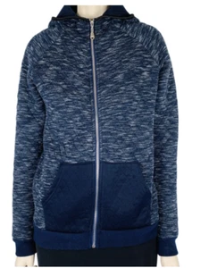 KUSCHELIGE JACKE ROSA DIAMANT BLAU & GRAU GRAU MIT KAPUZE, REISSVERSCHLUSS, GRÖSSE SMALL - Bild 1 von 6