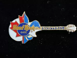 Pin de guitarra Hard Rock Cafe Montreal hoja de arce flor de lis - Imagen 1 de 2