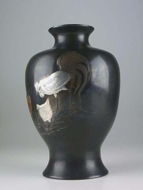 古董原始青铜1900-1940 年日本花瓶| eBay