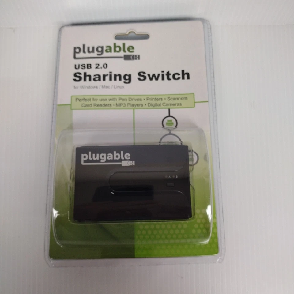Plugable Technologies USB2-SWITCH2 PLUGABLE USB 2.0 SWITCH FOR ONE-BUTTON USB DE