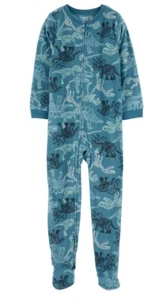 NWT Carters Boys Fleece Footed Sleeper Pajamas dino dinosaurs u pick size - Picture 1 of 2