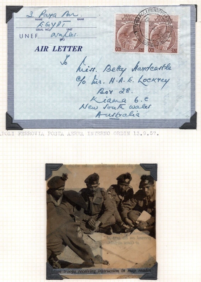 EGIPTO INDIA REINO UNIDO FRANCIA 1956-1957 SUEZ CRISIS CANADÁ CONTINGENTE INDIA Foto 1 de 4