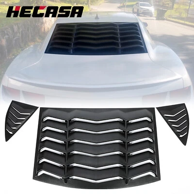 HECASA Rear&Side Window Louvers Cover For 10-15 2011 2012 2013 2014 Chevy Camaro - Image 1 of 4