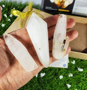 3pcs Special Bundling Package Hampers Snow Quartz Crystal Healing Specimen - Picture 1 of 9