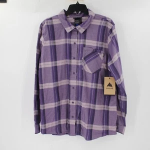 NWT BURTON Shirt Women XL Favorite Flannel Long Sleeve Plaid Button Up Cotton - Picture 1 of 13