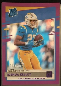 2020 Panini Donruss Season Stat Line Joshua Kelley #338 /500 Rookie RC - Bild 1 von 2