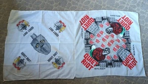 Vtg QUIET RIOT Bandana Hankerchief Heavy Metal Cloth Lot of 2 - Picture 1 of 3