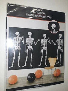 Skeleton Wall Decor Scene Setter Kit 100"x65" Halloween Horror Skeletons NEW - Picture 1 of 8