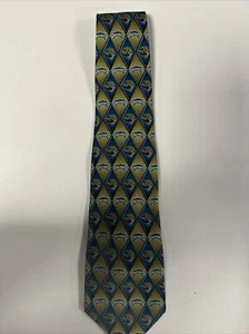 NFL Jacksonville JAGUARS Gold/Teal Silk Neck Tie - Picture 1 of 4