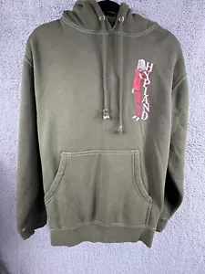 Hypland YugiOh Hoodie Fleece gefüttert Sweatshirt Herren S Damen M olivgrün - Bild 1 von 14
