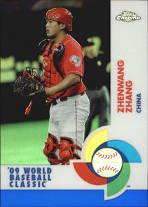 2009 Topps Chrome World Baseball Classic Blue Refractors #W93 Zhenwang Zhang/199