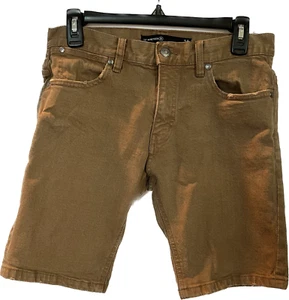 Cotton On Low Rider Short Mens Brown Chino Flat Front Casual Cotton Size 30 - Picture 1 of 8