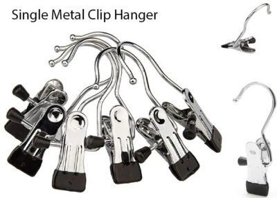 MY SHOP FITTINGS LTD. SINGLE CLIP Metal HANGER (pack of 100,200,500,1000)