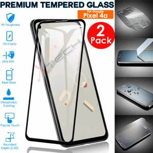 2 Pack of Genuine TEMPERED GLASS Screen Protector Cover for Google Pixel 4a (4G) - Picture 1 of 8