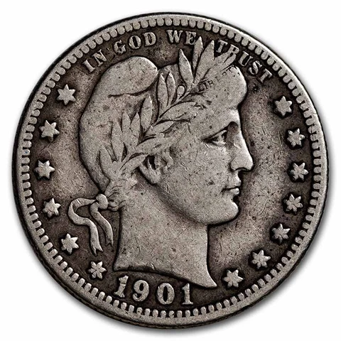 1901-O Barber Quarter Fine - SKU#49202 Cover