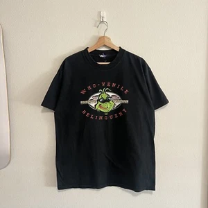 Vintage The Grinch Movie Promo 2000 Black T Shirt Mens Large Christmas Dr Seuss - Picture 1 of 3