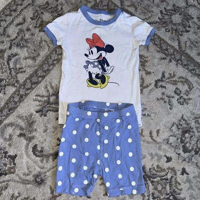 Gap Organic Cotton Disney Minnie Mouse Gap Logo Graphic Blue Pajama set size 5 - Image 1 of 4
