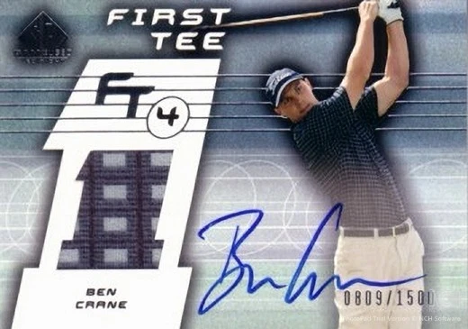 Ben Crane certified autograph 2003 Upper Deck SP Game Used worn shirt card /1500 - Image 1 of 1