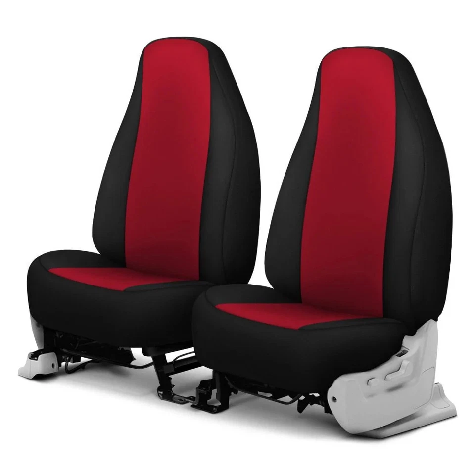 For Dodge Caravan 92-04 Genuine Neoprene 2nd Row Red w Black Custom Seat Covers - Imagem 1 de 1