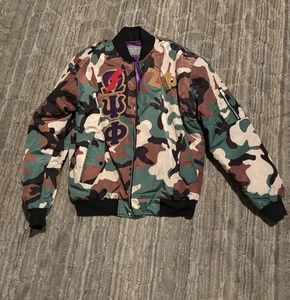 Omega Psi Phi Fraternity CAMO COAT Divine Creations 2XL EXCELLENT CONDITION FS - Picture 1 of 8