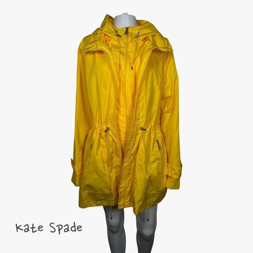 Giacca corta impermeabile Kate Spade New York con bavaglino con cappuccio taglia XL