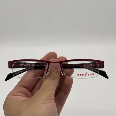 Monturas de gafas Alain Mikli marco de metal medio borde rojo 52-19-143 M0753 Foto 1 de 4