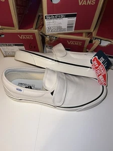 Sneaker VANS Slip On 47 V DX Anaheim Factory OG in tela bianca VN0A3MVAR3W taglia 9-11 - Foto 1 di 5
