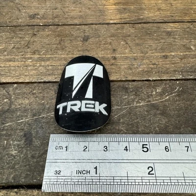 Insignia de cabeza de bicicleta Trek de colección marco curvo emblema logotipo años 90 80 Foto 1 de 4