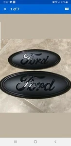 Emblemas Ford F250 F350 Super Duty 2011-2016 parrilla 13"" y 7"" negro mate/brillante - Imagen 1 de 5