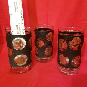 USA Bar Drinking Glass Tumbler Assayer Coin Token Liberty Black Georgia Gold mcm - Picture 1 of 10