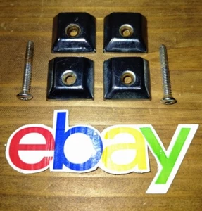 LOTE DE 4 PIEZAS SOPORTES CROMADOS FIAT 124 SPIDER 68-85 GENIAL - Imagen 1 de 3