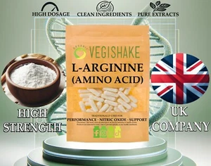 L-ARGININE Muscle Growth Nitric Oxide Tablets Amino Acid Capsules UK Supplements - Picture 1 of 11