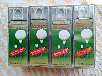 36 GOLF TEES Patriot Rubber Head XL Tees Driver/Wood Special Anchor Cord 3.25"  - Image 1 of 4