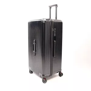 Large 30" Trunk Suitcase Black ABS Hardside Shell 360 spinner Wheels TSA Locks - Picture 1 of 13