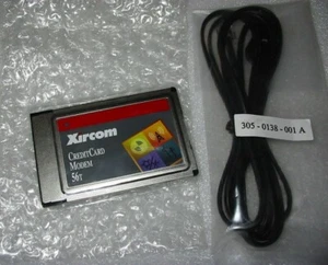 Xircom CreditCard PCMCIA 56k Modem PC Card CM56T with Dongle Cable - Picture 1 of 1