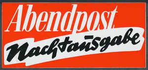 Aufkleber / Sticker: Abendpost Nachtausgabe - Bild 1 von 1