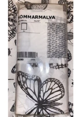 NUEVO SOMMARMALVA Cortina de Ducha PEVA GRIS BLANCO 🦋MARIPOSA🦋 NUEVO RETIRADO Cortina Foto 1 de 4