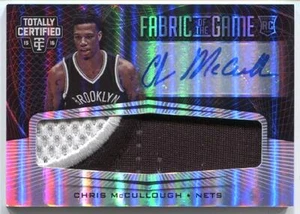 2015-16 Parche de novato de tela totalmente certificada Chris McCullough tarjeta automática radiocontrol/25 - Imagen 1 de 2