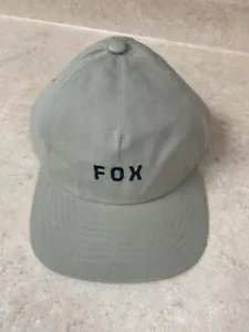 New Fox Racing Mens Adult Guys Taupe Wordmark Fully Adjustable Hat Cap Lid OSFA - Picture 1 of 2