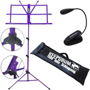 keepdrum MUS2FL soporte para notas púrpura + lámpara - Imagen 1 de 7