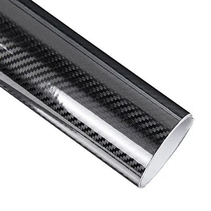 7D Premium Super Gloss Black Carbon Fiber Vinyl Wrap Bubble Free Air Release - Picture 1 of 13